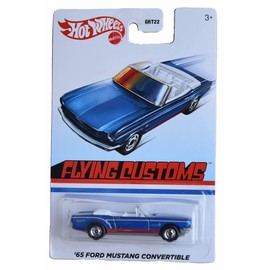 Hot Wheels '65 Ford Mustang Convertible, Flying Customs - Blue