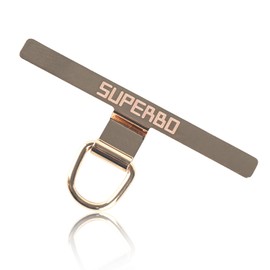 SUPERBO Strap Holder, Smartphone Shoulder, Stainless Steel, Attachment, Compatible with All Models, Drop Prevention, Just Pinch, Stainless Steel, No Gemstone, No Gemstone