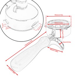 For Barsetto BAE01, BAE02 58mm Espresso Portafilter For Barsetto BAE01 BAE02 Double Spouts Wood Handle