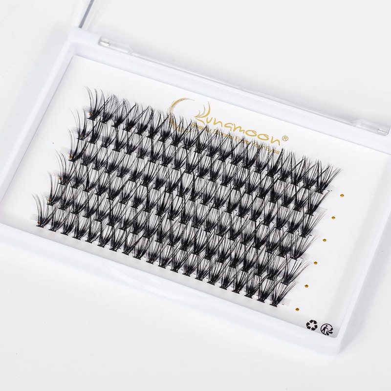 Lunamoon DIY Cluster Eyelashes, Individual Eyelashes for Eyelash Extension, DIY