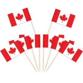 Toothpicks Food Signs for Party Buffet Cheese Labels for Charcuterie Toothpicks Board Accessories Skewers Small Canadian Flag Pins Toothpicks Canada Day Decorations Mini Sticks Canada Flag