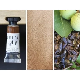 LUTEA Clear Watercolor Paint, 0.3 fl oz (9 ml) Tube (Brown(walnut husks) ~ Walnut~)