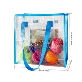 Holographic Fragment Pattern Clear Tote Bag with HandlesWomen Fashion Iridescent Hand Bag Waterproof PVC Handbags for Work, Shopping, Beach, Stadium