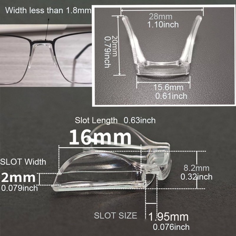 1PC Plate Glasses Frame Eyeglass Saddle Bridge Nose Pads Nose