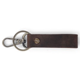 The Antiq Premium Leather Keychains for Men & Women - Stylish Brown Key Chain Key Holder for Keychain with Belt Loop Car Keys Valet Key Organizer - Genuine Leather Key Fob Holders, Brown Leather