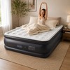 18-Inch Raised Air Mattress for Home & Travel – Flocked