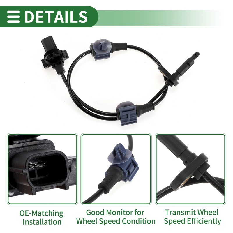 Motoforti ABS Wheel Speed Senor ABS Sensor Anti-lock Braking System