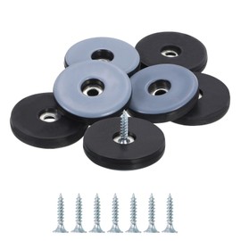 sourcing map Furniture Sliders, 8Pcs 1 4/7" - PTFE Round Chair Leg Floor Protectors, Screw-On Furniture Pads with Screw, Chair Glides for Carpet Hardwood Floors