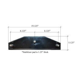 Quality Aftermarket 1 Stabilizer Street Pad, fits most JD 310, 410, 510, 710 Backhoes - AT195669