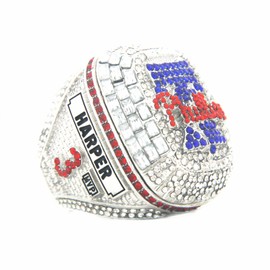 XiaKoMan Harper 2022 PHI NL championship Replica Ring with wooden box champions baseball gifts (2022NL, 9)