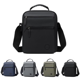 Small Messenger Bag for Men Women,Anti Theft Crossbody Shoulder Bag for Men Adjustable Strap Water Resistant (Black)