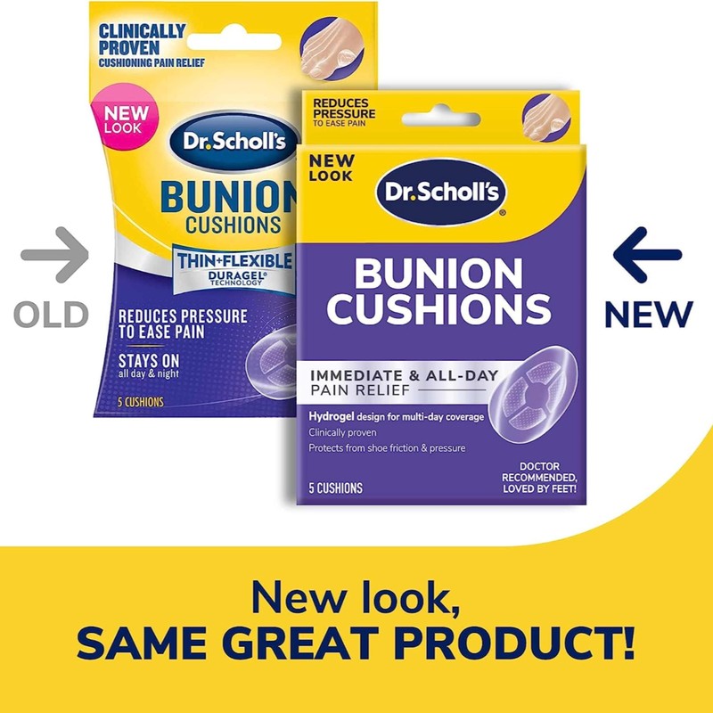 Dr. Scholls Bunion Cushions Duragel 5 Count (Pack of 6)