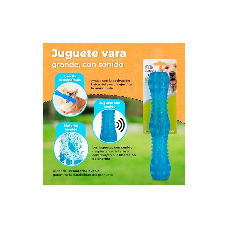 Fancy Pets Juguete Vara Flexible con Sonido para Perro Tamaño