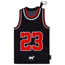 BIG TEETH Golf Towels for Golf Bags, Magnetic Golf Towel with Clip, Funny Golf Towel Basketball Jerseys Shapes, Sports Style (Black NO.23 Without Magnet)