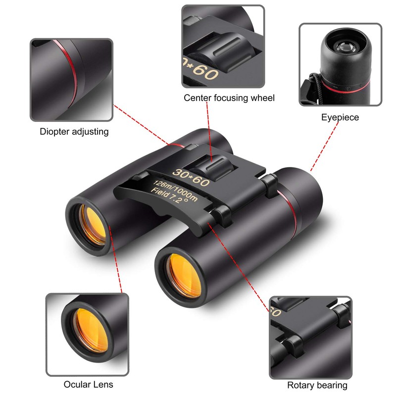 ANDSTON 30 x 60 Small Binoculars Compact for Adults Kids,