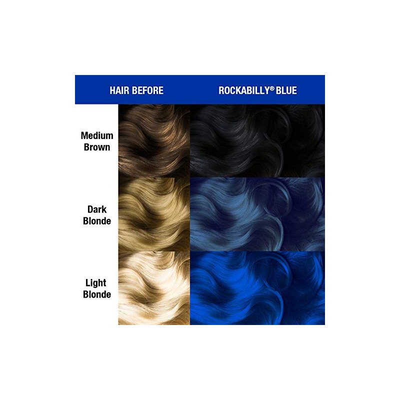 Manic Panic Amplified Rockabilly Semi-Permanent Hair Color Cream, Blue, 4