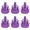 sourcing map 6Pcs M3x6 Aluminum Thumb Screws, 12x16mm(ODxH) Computer Case