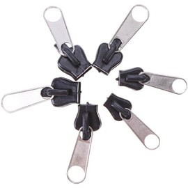 6Pcs Black Universal Instant Fix Zipper Repair Kit - Replacement Slider Rescue Zippers for Repairing Coats Jacket - Zippers Seam Ripper Zipper Repair Kit Nice Arts, Crafts and Sewing