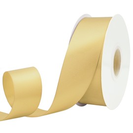 GTYBOVA 40mm x 45 Metres Double Sides Gold Satin Ribbon 1-1/200% Polyester Multiple Colors Available Ideal for Gift Wrapping Crafts Wedding Decor