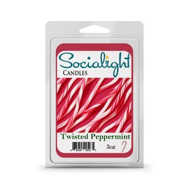 Socialight Candles - Twisted Peppermint Scented Wax Cubes/Melts