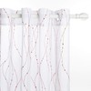 Deconovo White Sheer Curtains Grommet Top Dots Foil Printed Sheers