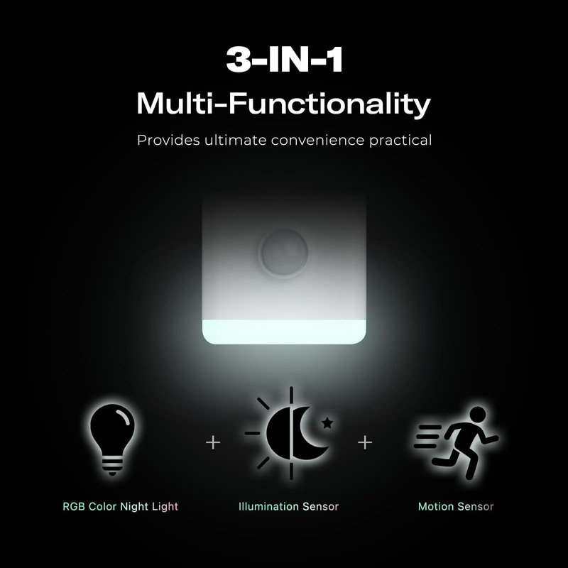 THIRDREALITY Smart Color Night Light, Matter Over WiFi, 3-1 Multi-Functionality,