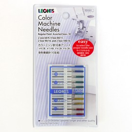 レオニス サイズがよく分かる カラーミシン針セット（10set）［99001］