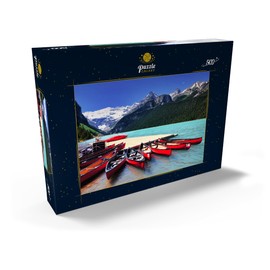 Red Canoes in the Blue Waters of Lake Louise, Banff National Park, Alberta, Canada - Premium 500 Piece Puzzle - MyPuzzle Special Collection by Puzzle Galaxy