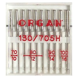 ORGAN Assortment of 10 Needles Universal Thickness 70-100