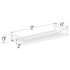 Ginger 28502/PC Surface Shower Shelf, 12", Polished Chrome