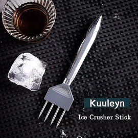 Ice Pick,Ice Crusher,Pick Tool for Breaking Ice Ice Chipper Professional Manual Full Metal Food Grade Ice Crusher Stick for Kitchen Bar Restaurant Easy To Grip(A)