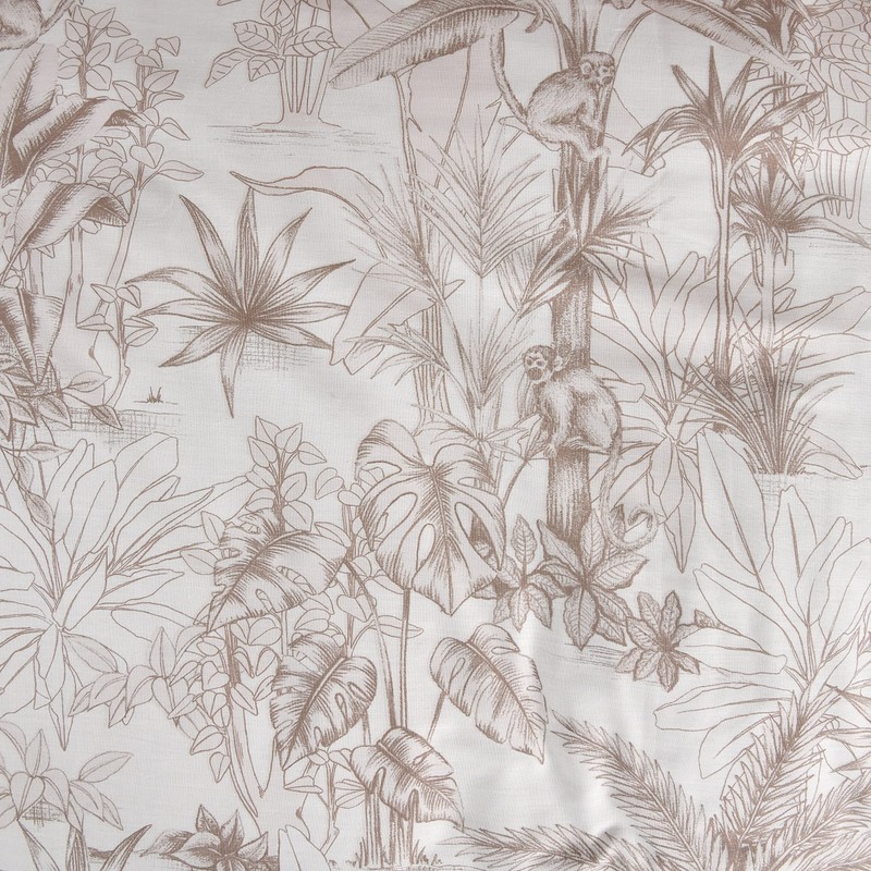 Sleepdown Tropical Monkey Natural Brown Reversible Duvet Cover Quilt Bedding