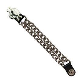 Hot Leathers Unisex-Adult Skull and Bones Chain Vest Extender (Silver, 6")
