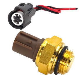 Radiator Coolant Fan Switch 37760-P00-003 with Connector Pigtail Harness, Water Temperature Sensor Switch - Compatible with Honda Accord Civic CR-V Odyssey, Acura CL Integra RSX TL
