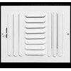 8"w X 4"h 3-Way Fixed Curved Blade AIR Supply Diffuser