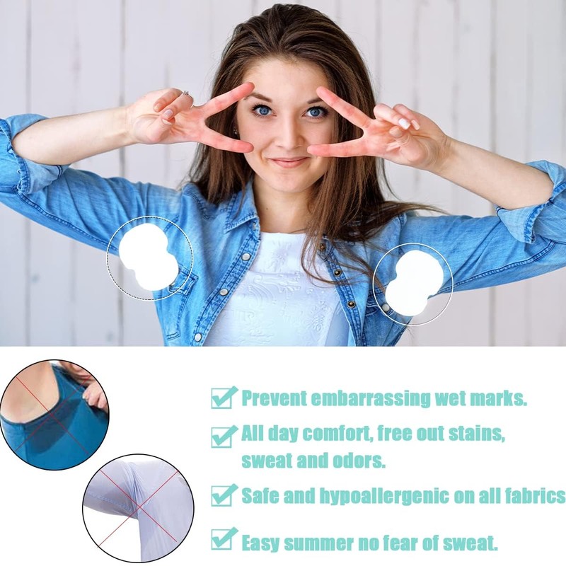 Tsathoggua 40Pcs Armpit Sweat Pads, Disposable Underarm Sweat Pads for