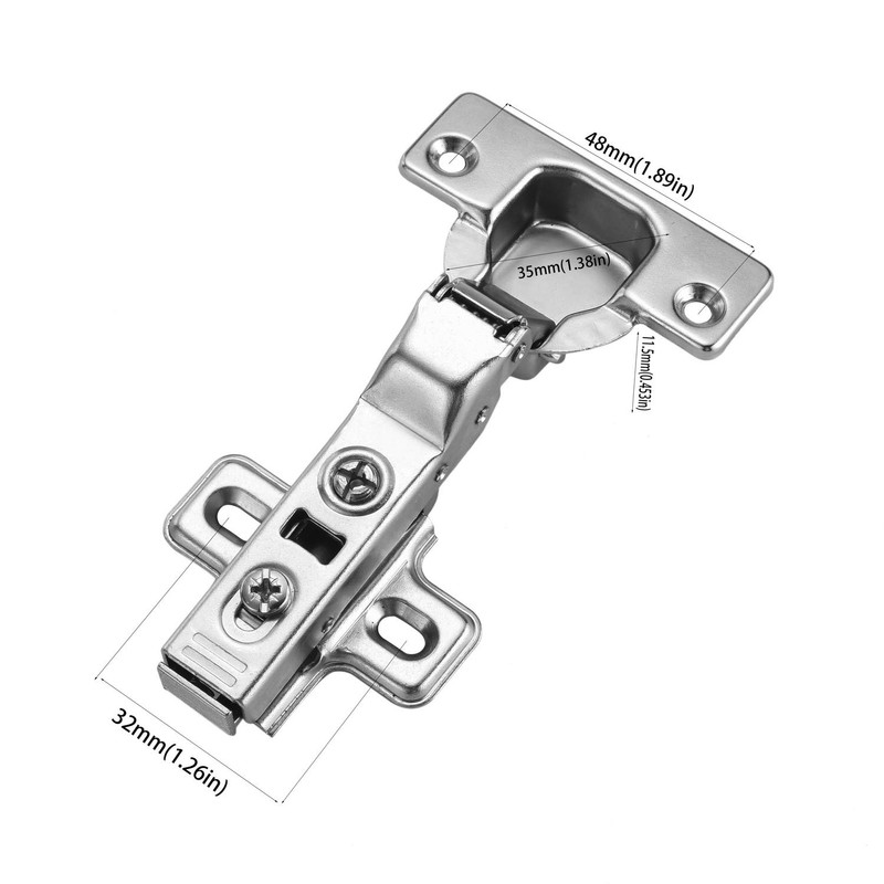 Luokim 4 Pack 2 Pairs Half Overlay Soft Close Cabinet