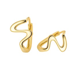 K.L.Y Hoop Earrings, Women's Popular, Curved, 925 Silver, Hypoallergenic Metal, Individuality, Sterling Silver, Popular Earrings, Accessories, Present, Silver Sterling Silver, No Gemstone