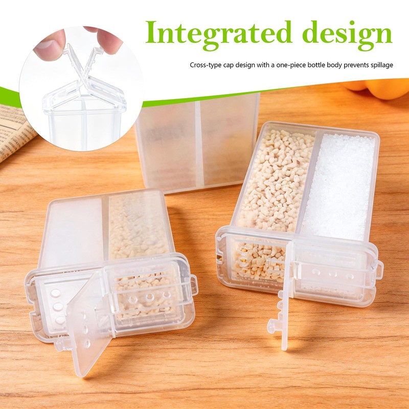 8PCS Travel Salt and Pepper Shakers Mini Dishwasher Safe Portable
