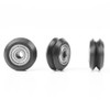 Oumefar Pack of 10 Deep Groove Pulley Pulley Metal V-Rail