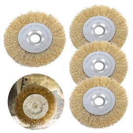 DMJJSD Joint Brush Set of 4, Compatible with Gloria Multibrush and Other Wire Brushes, Wire Brush/Brass Brush for Joint Cleaning, 10 mm Width, Weedbrush Accessories, Replacement Brush