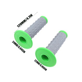 Motorcycle Handle Bar Handlebar Grip Dirt Pit Bike 7/8" Universal Rubber Gel Dual Density MX Grips for CRF EXC YZF Pro Motorcross 22mm/24mm Left/Righ (Green)