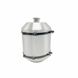 JSD 7.8 Gallon Overall 12" x 16" Aluminum Round Fuel / Gas tank Spun Fuel Gas Tank Cell + Bracket Vertical Fill 1/4" NPT