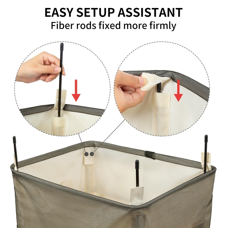 WOWLIVE Large Rolling Laundry Basket Wheels 90L Collapsible Tall Laundry