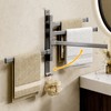 Swivel Towel Rack 4 Arms Thickened Space Aluminum 180 Degrees