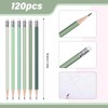 TecUnite 120 Pcs HB Unsharpened Pencils with Eraser Wooden Hexagonal