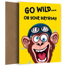 Boys Birthday Cards - Go Wild with this Grandson, Nephew or Son Birthday Card for Boys of All Ages - 6 Year Old Boy 7 8 9 10 (7th 8th 9th 10th Bday)
