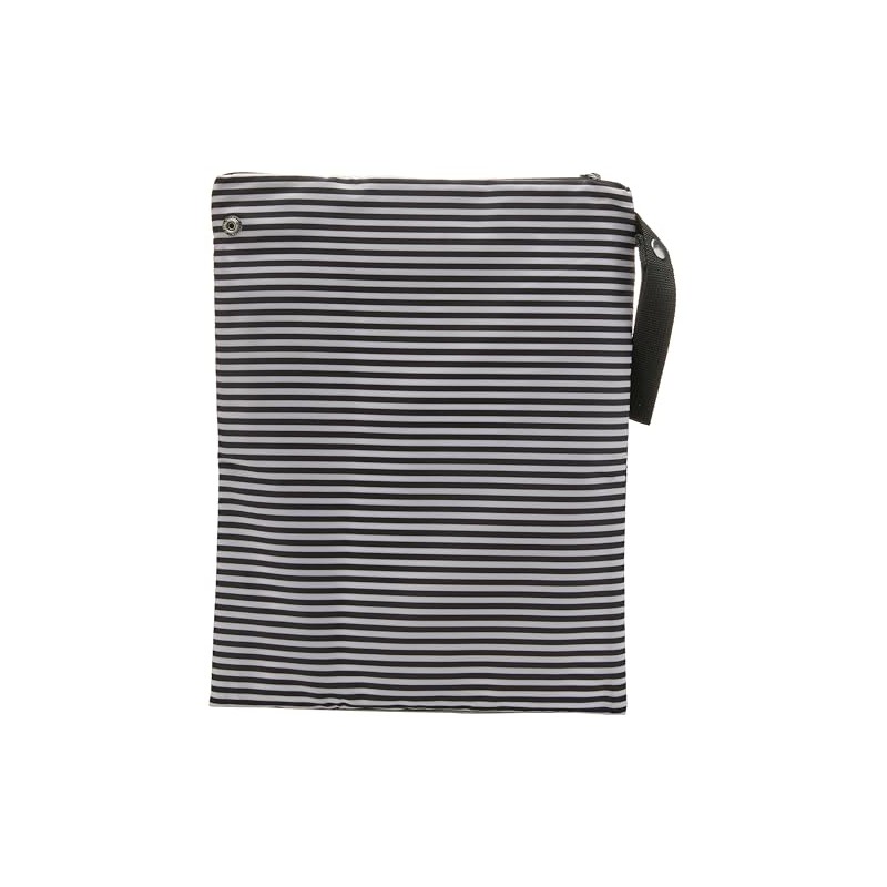 Skip Hop Bolsa Impermeable Húmeda-Seca, Raya Blanco Y Negro