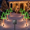 Solar Christmas Pathway Lights for Outdoor Décor – 5-Piece 8-Mode