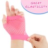 Jiuguva 24 Pairs 80s 90s Fingerless Fishnet Neon Gloves Mesh